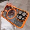 For iPhone 17 Luxury Magnetic Metal Lens Bumper Protection For Case 16 15 14 13 12 11 Pro Max Wireless Charge Hard Clear Cover