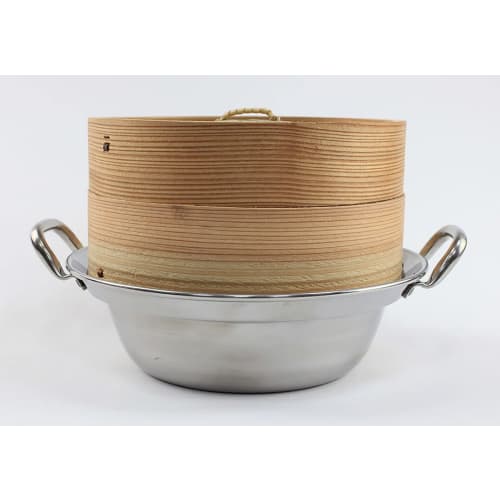 Banyo Japanese-made induction-compatible stainless steel steamer pot, 24cm set, EX00410A
