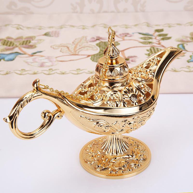 Europäische Retro Kreative Hohlsuche Banner Magische Lampe Wunsch Metall Handwerk Haus Schreibtisch High-End Dekorative Ornamente