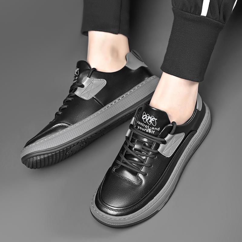 Fashion Fashion Designer Soft Sneakers All-Match Skateboard Shoe Men Luxury Flats New Walking Men's Shoes Genuine Leather Casual Shoes