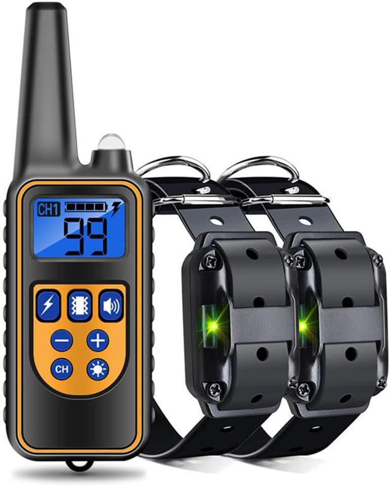 800m Dog Training Collar with Remote – Recyclable Anti-Bark Electronic Collar & Nylon Rope