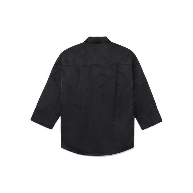 Li Ning Bad Five Sports Basketball Series Loose Casual Sports Polo Jacket Women Jacket Black AFDR772-2