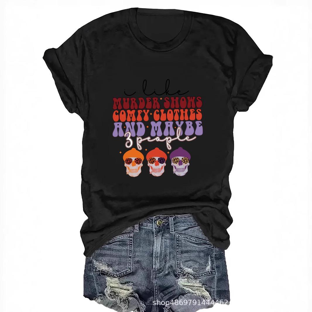 

Women s Cross-Border Fashion Round Neck T-Shirt Extra Large