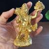Goldene Hanuman Statue Figur Ornamente Harz Indischer Hindu Affengott Buddha Statuen Skulptur Heimdekoration Glücksbringer Geschenk