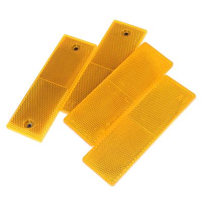 2X Red E-Approved Rectangular Reflectors For Trailers Caravan Gateposts