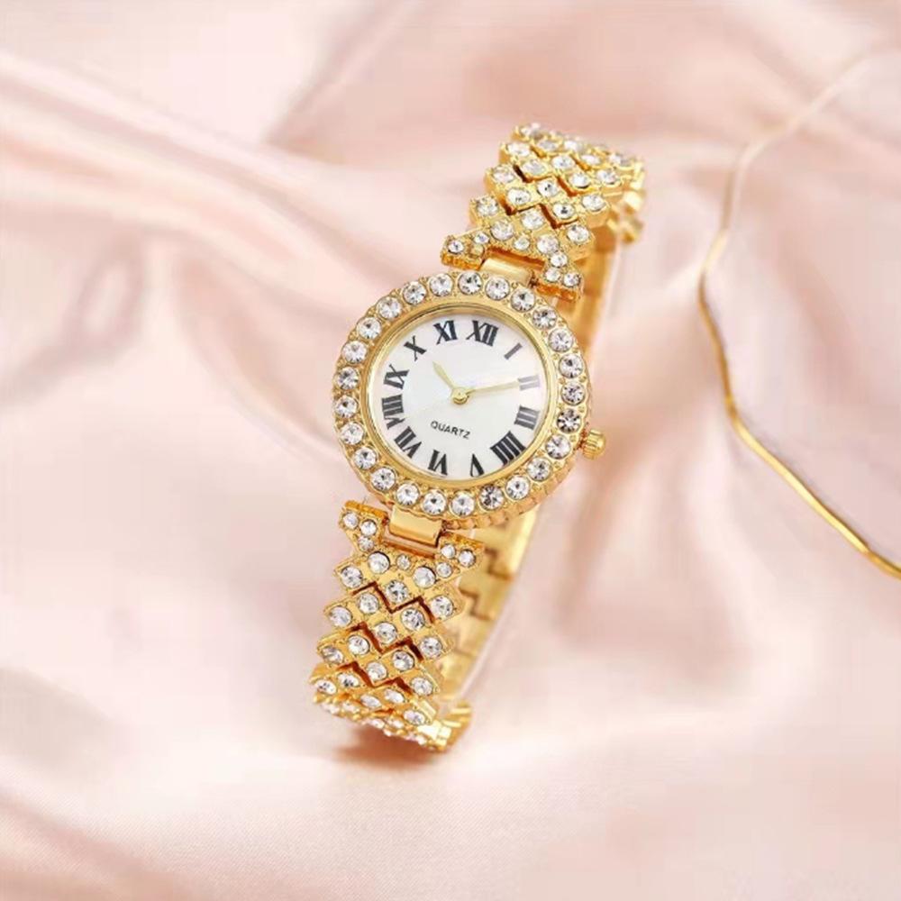 Simple Internet Celebrity Watch Female, Roman Scale Diamond-encrusted Temperament Bracelet Watch Student