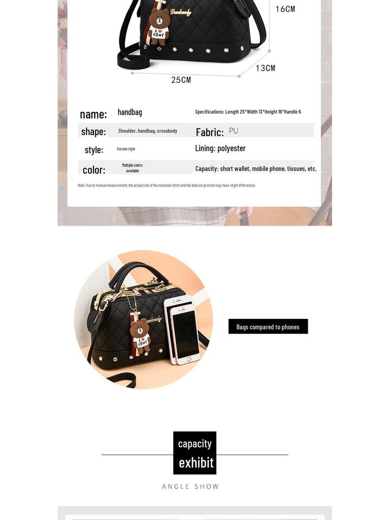 Women's 2025 Trendy Jin Di Leather Shoulder Handbag