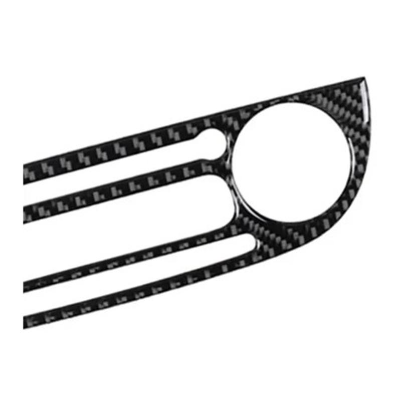 Carbon Fiber Style Center Console Sticker for 2012-2015 Fiat 500: CD Control Panel Decoration