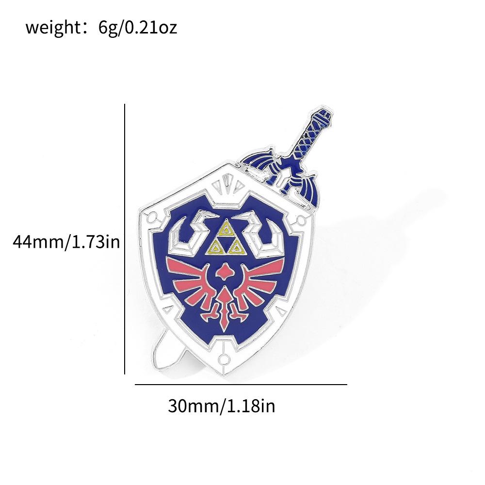 

Game merchandise Metal badges Legend of Zelda Breath of the Wild Shield Brooch Guardian Shield Alloy