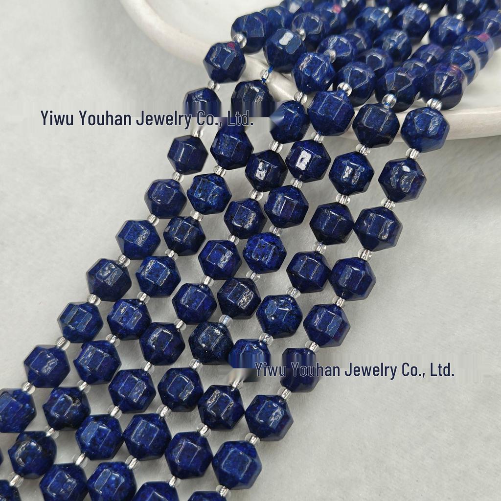 Lulutong Facettierte Natürliche Tigerauge-Achatperlen Armband Halskette