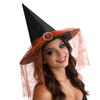 Women's Adult Witch Hat with and Tulle for Halloween Costume Party