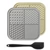 LMETJMA Lick Mat for Dogs and Cats Silicone Licking Mat with Suction Cups for Anxiety Relief Square Dog Slow Feeder Lick Pat