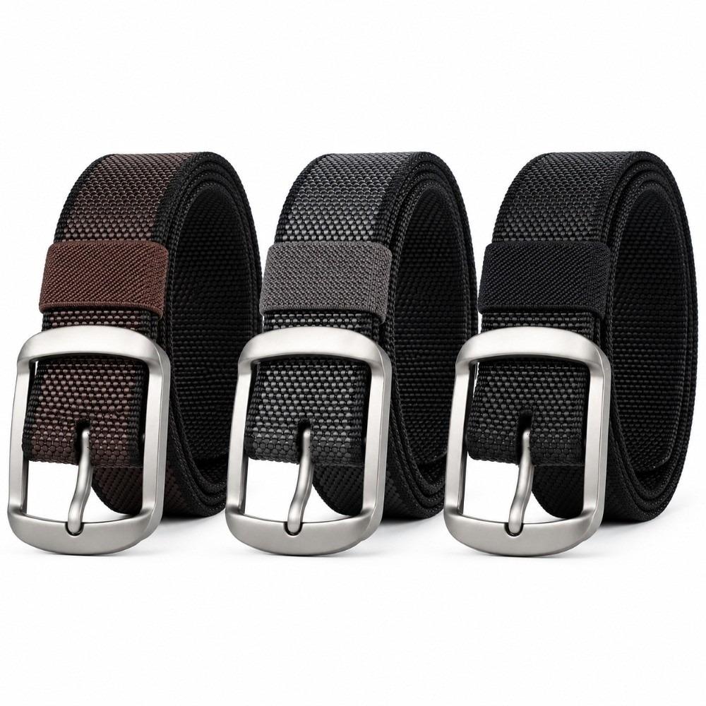 3.5cm Wide Woven Strap Belt 120cm Length Casual Belt For Men Adjustable Waist Belt  For Jeans