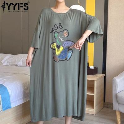 Women's Fashion Summer Spring 3/4 Sleeves O-Neck Loose Waistline Casual Dresses