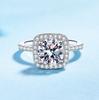 Verlobungsringe für Damen Beste Versprechensringe 925 Sterling Silber Eheringe 2 Karat Moissanit Ring für Damen