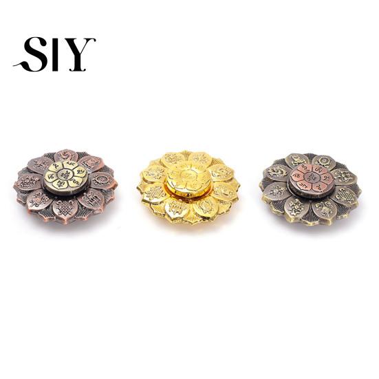Spinner Sensory Toy 1/2Pcs Meditation Buddha Lotus Fidget Stress Anxiety Relief Metal Teens Adults Fingertip Gyroscope Portable Travel Spinning