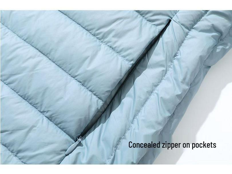 Jachetă scurtă cu glugă pentru femei - 90% puf de rață albă, ușoară, mărime plus, glugă detașabilă, stil toamnă/iarnă.