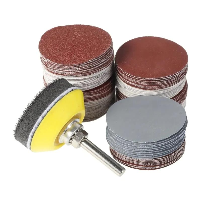 100Pcs 1inch/25mm Sanding Discs Pad Sander Disk Kits Abrasive Polish Pad Plate Sandpapers Assortments for Rotary Tool