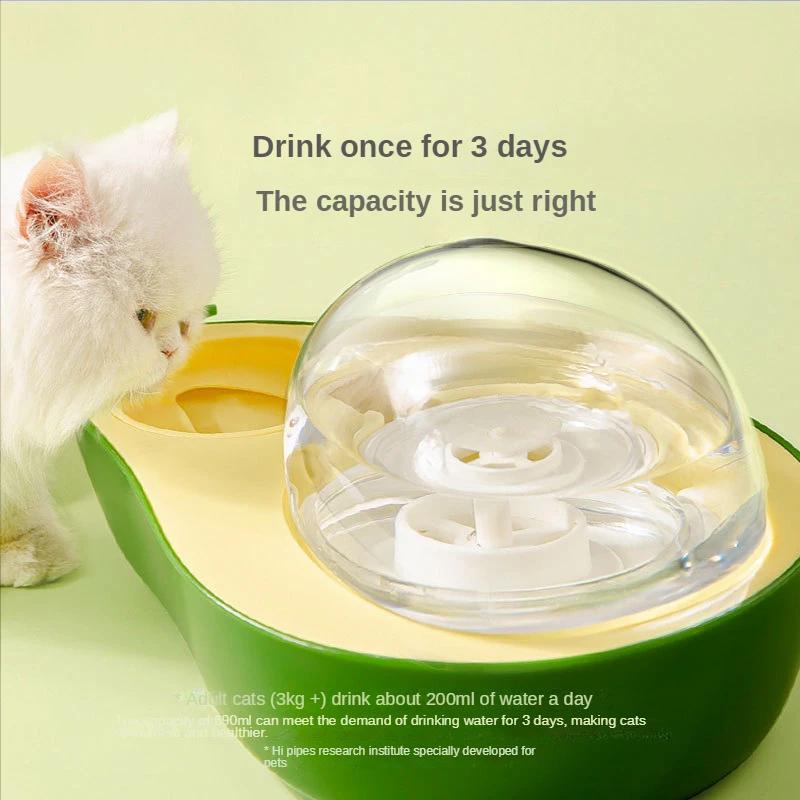 Dog Feeder Cat Automatic Feeding Water Bowl Avocado Shaped Pet Slow Food Feed Bowl Pet Food Storage Dispenser Dog Food Container