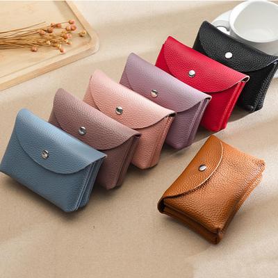 Retro Reißverschluss Kleine Geldbörsen Tragbare Leder Geldbörse Kartenhalter Tasche