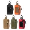 Mini Tactical Pouch Zippered EDC Utility Pouch with Carabiner Military Keychain Pouch Wallet for Belt Backpack Camping Hiking Hunting