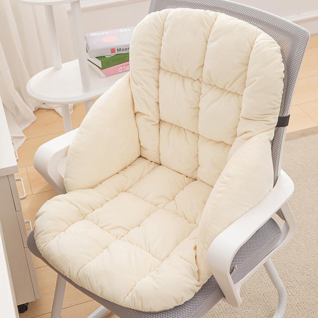 LYFJMUS High Back Chair Cushion Soft Desk Chair Pad with Ties Rocking Chair Cushion for Car Home Dining Room Kitchen
