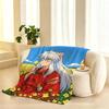 Comics Inuyasha Throw Lightweight 240g Flannel Blanket Soft Skin-friendly for Summer Cooling