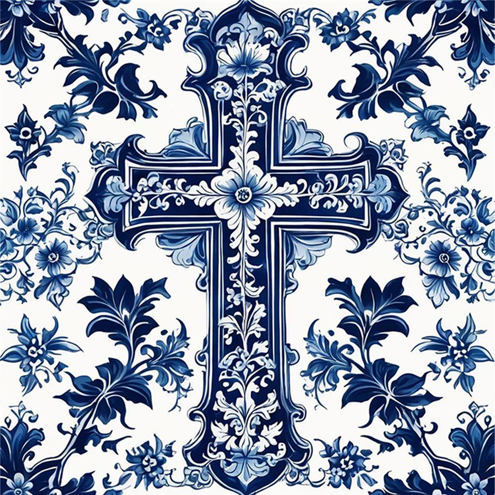 Full Embroidery Eco-cotton Thread 14CT Counted Porcelain Cross Stitch Kit