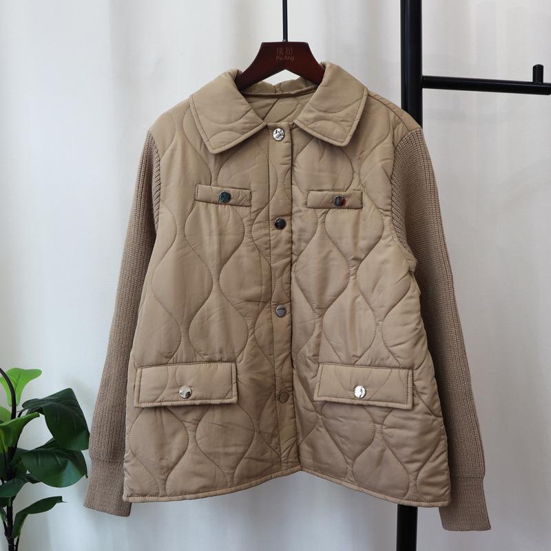 

Хлопковая одежда в стиле пэчворк, вязаный кардиган, осень-зима, новый, свободный, с темпераментом, тонкий, с лацканами, свитер-жакет, женский one size fits all