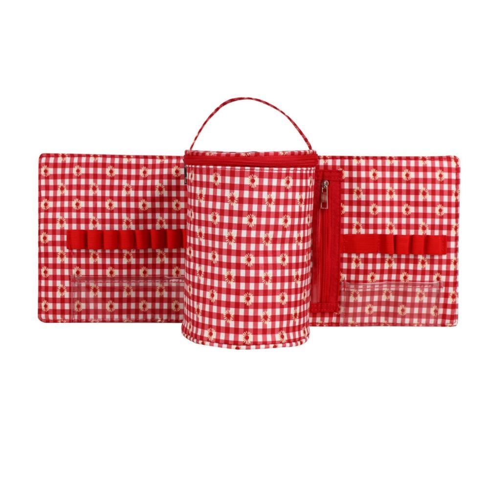 

Large Capacity Knitted Wool Bags Empty Knitting Needles Bag Fashion Yarn Storage Bag Wool Hooks червоний