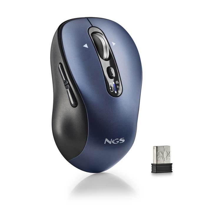 Souris sans fil multi-appareils - NGS - INFINITY-RB - Rechargeable - Ambidextre - Touches silencieuses