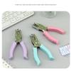Single Hole Mini Paper Punch Non-slip Handle Loose-leaf Punch DIY Paper Puncher  Stationery