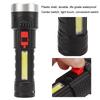 USB Rechargeable Flashlight 500LM Waterproof COB Lampwick Portable Handheld Flashlight for Outdoor Camping Hiking Fishing