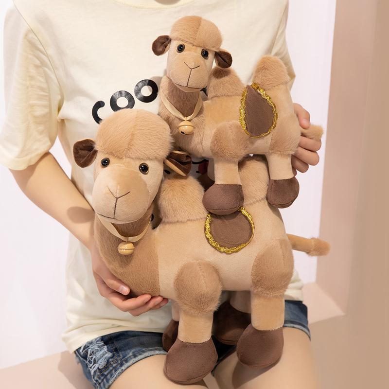 Kawaii zweihöckriges Kamel Plüschtier Weiches Kuscheltier Puppe Entzückendes Wüstenkamel Plüschtier für Kinder Geburtstagsgeschenk Heimspielzeug 15-45cm