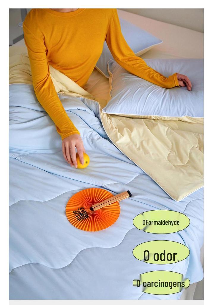 A-Class Cool Ice Silk Summer Quilt - Breathable, Machine Washable, for Single/Double Beds
