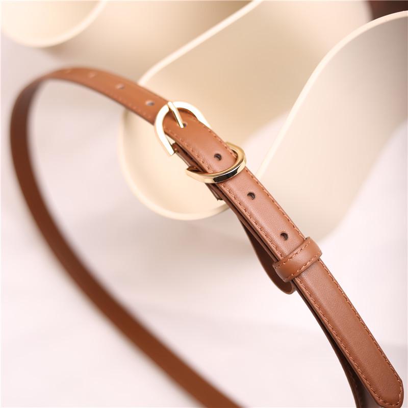 2022 Summer Fashion Narrow Leather Belt - Women's Retro Korean Style