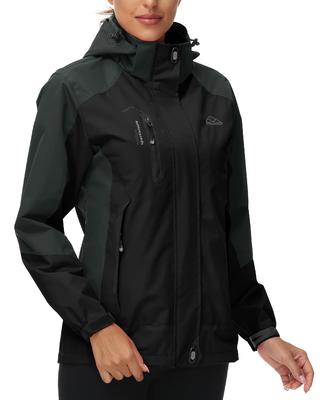 Windproof Climbing Outdoor Mountain M [TBMPOY] Women's Jacket, Wear, Hooded, Detachable, Jacket, Parka, Waterproof, Black-01