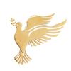 World Peace Peace Dove Olive Branch Brooches for Women Men Elegant Gold Color Smooth Brooch Pins Suit Jacket Jewelry Accessories