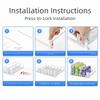 Adjustable Width Drinks Storage Rack Self-Sliding Refrigerator Drink Organizer