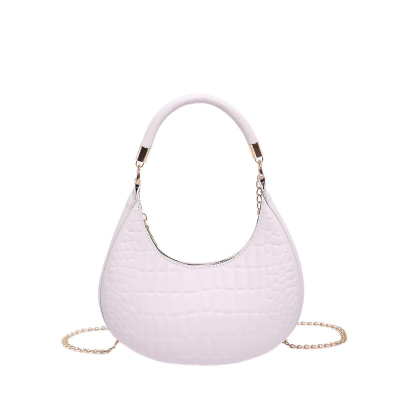 Einfarbige Temperament-Damentasche 2025 Trend Koreanische Version Sommer Neue Lässige Achseltasche Lässige Schulter-Sichelmondtasche