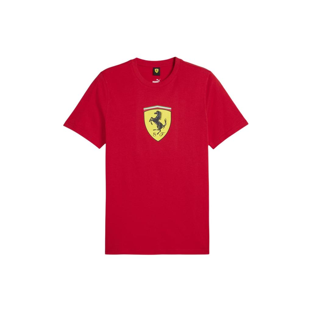 Puma Ferrari Logo Casual Crew Neck T-Shirt Men Tops Racing-Red 623805-02