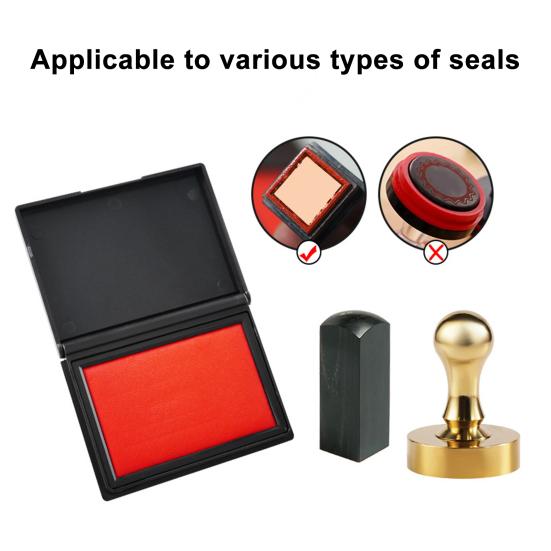 Reusable Stamp Pad Portable Ink Pad with Quick-Drying Ink Works with Rubber Metal And Wood Stamps Felt Pad for Office And Crafting