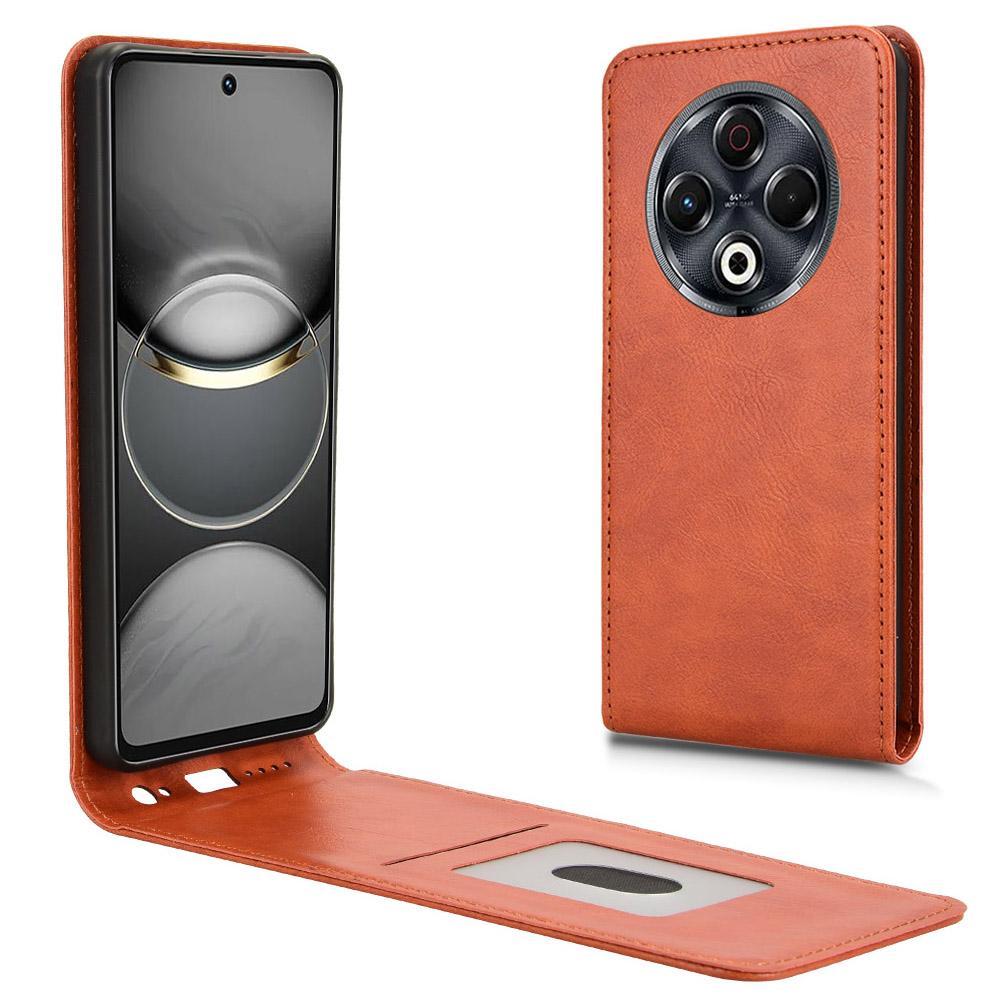 

Для TECNO Spark 30 4G KL6 Чохол із слотом для картки магнітний вертикальний відкидний шкіряний чохол для телефону Orange