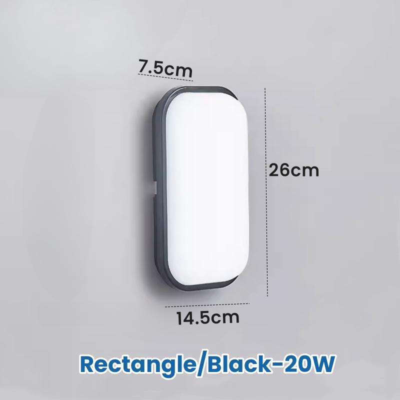 Oval/Square Moistureproof LED Wall Lamp 15W/20W Surface Mounted Bathroom Sconce Waterproof Balcony Garden Outdoor Ceiling Lights