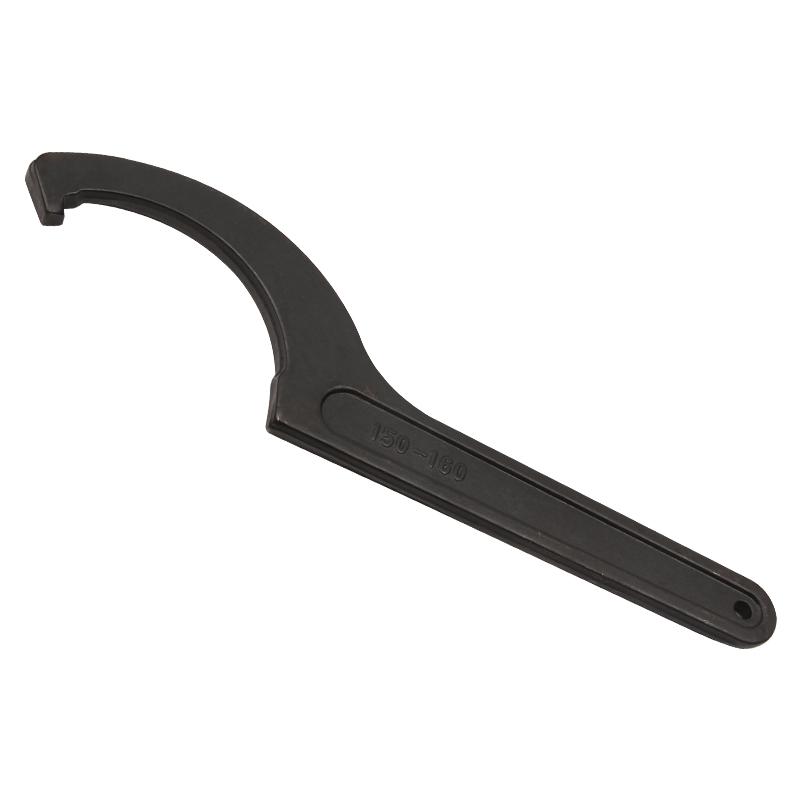 Industrial-Grade Half-Round Crescent Hook Wrench with Side Hole
