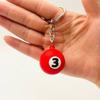 Lucky Differet Color Billiard Ball KeyChain Gifts Snooker Table No.8 Black Ball Key Rings Snooker Cue Accessories