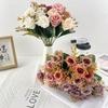 7 Hair Cloth Rich Rose Simulation Flower Living Room Dining Table Wedding Photography Props Decoration