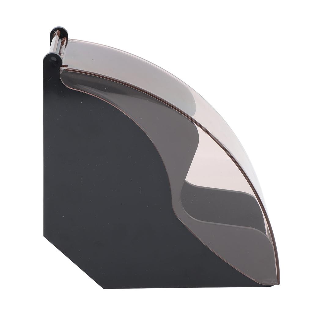 Fächerförmige Aufbewahrungsbox mit staubdichtem Deckel, kompakter Acryl-Filterpapierhalter, Behälter für Kaffeepapier