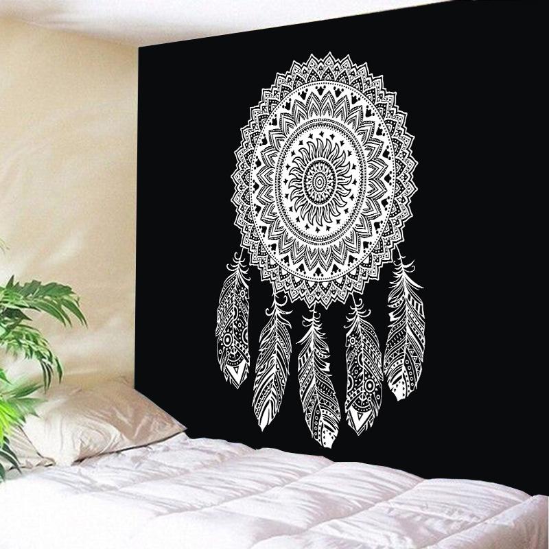 Bohemian Dream Catcher Tapestry Psychedelic Feather Mystical Decor Bedroom Hippie Wall Carpet Beach Towel Home Decor