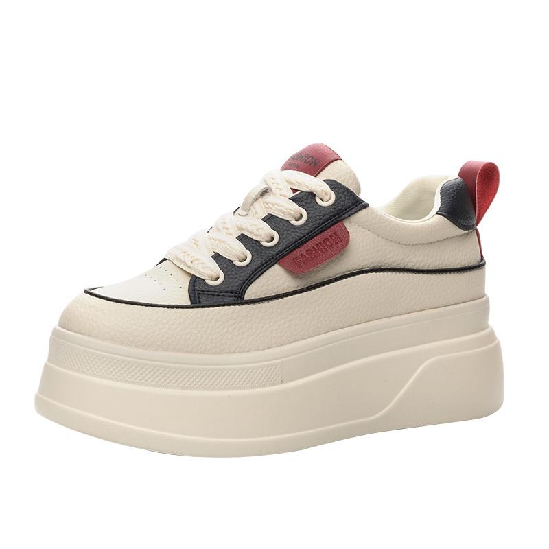 New inner heightening thick-soled casual high-heeled little white shoes women's low-top spring and summer versatile fashion low-top women's shoes